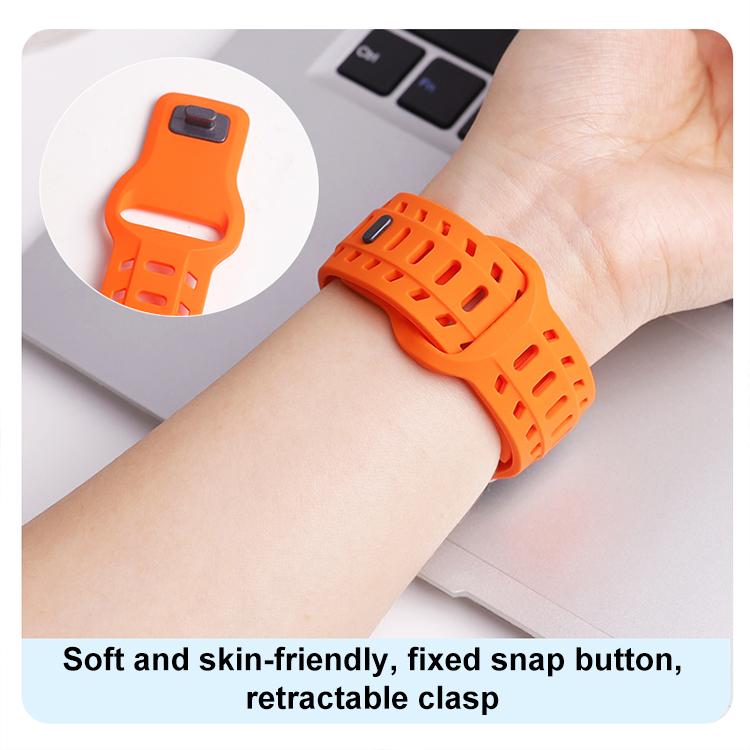 Shark Texture Holes Silicone Watch Band, For Apple Watch 46mm / 49mm / 45mm / 44mm
