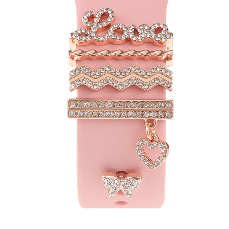 Dekorativer Ring aus Metall für Smartwatch-Armbänder