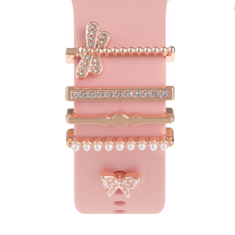 Dekorativer Ring aus Metall für Smartwatch-Armbänder