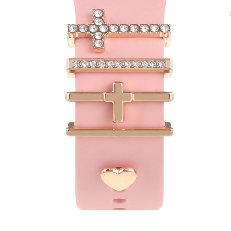 Dekorativer Ring aus Metall für Smartwatch-Armbänder