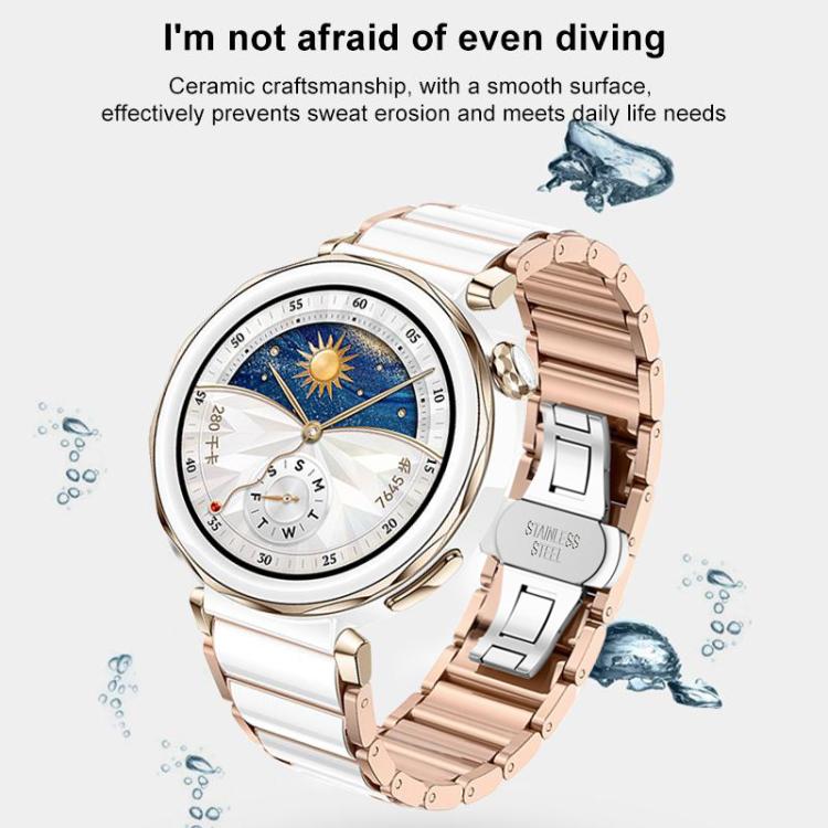 xDfind Ceramic Stainless Steel Watch Band, For Huawei Watch GT 6 41mm / GT 5 Pro 42mm