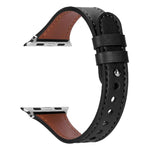 xDfind Double Ring Single Rivet Genuine Leather Watch Band, For Apple Watch 42 / 44 / 45 / 46 / 49mm, For Apple Watch 38 / 40 / 41 / S10 42mm