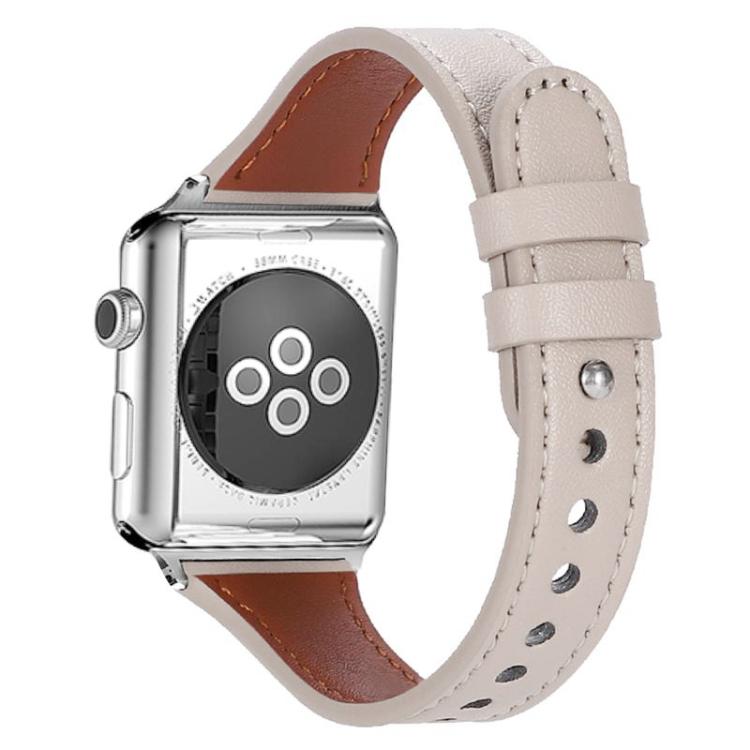 xDfind Double Ring Single Rivet Genuine Leather Watch Band, For Apple Watch 42 / 44 / 45 / 46 / 49mm, For Apple Watch 38 / 40 / 41 / S10 42mm