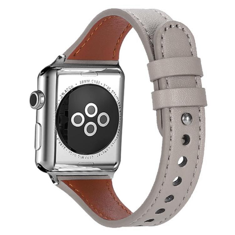 xDfind Double Ring Single Rivet Genuine Leather Watch Band, For Apple Watch 42 / 44 / 45 / 46 / 49mm, For Apple Watch 38 / 40 / 41 / S10 42mm