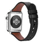 xDfind Double Ring Single Rivet Genuine Leather Watch Band, For Apple Watch 42 / 44 / 45 / 46 / 49mm, For Apple Watch 38 / 40 / 41 / S10 42mm