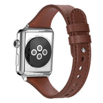 xDfind Double Ring Single Rivet Genuine Leather Watch Band, For Apple Watch 42 / 44 / 45 / 46 / 49mm, For Apple Watch 38 / 40 / 41 / S10 42mm