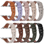 xDfind Double Ring Single Rivet Genuine Leather Watch Band, For Apple Watch 42 / 44 / 45 / 46 / 49mm, For Apple Watch 38 / 40 / 41 / S10 42mm