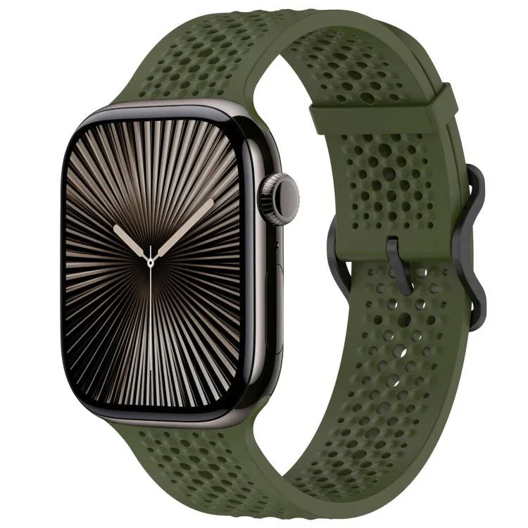 xDfind Breathable Silicone Watch Band, For Apple Watch 42 / 44 / 45 / 46 / 49mm, For Apple Watch 38 / 40 / 41 / S10 42mm