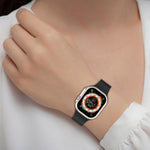 xDfind  Flat Head Groove Folding Black Buckle Silicone Watch Band, For Apple Watch 42 / 44 / 45 / 46 / 49mm, For Apple Watch 38 / 40 / 41 / S10 42mm
