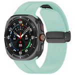 xDfind  Flat Head Groove Folding Black Buckle Silicone Watch Band, For Samsung Galaxy Watch Ultra / Ultra 2025