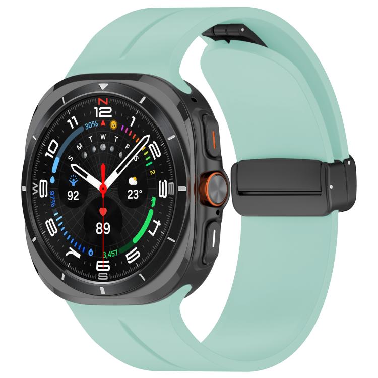 xDfind  Flat Head Groove Folding Black Buckle Silicone Watch Band, For Samsung Galaxy Watch Ultra / Ultra 2025