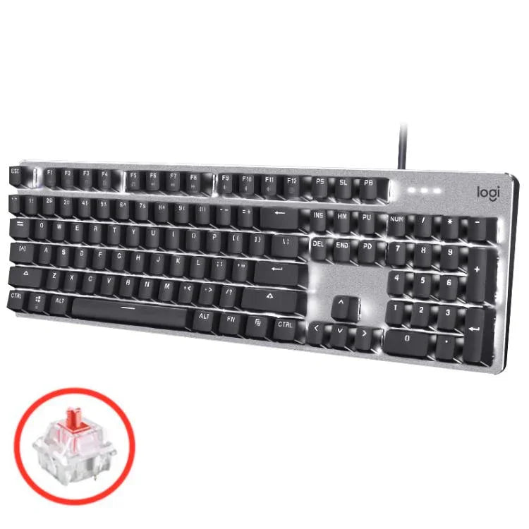Logitech K845 Backlit Mechanical Wired Keyboard, Cable Length: 1.8m, Longhua Brown Axis, Longhua Red Axis