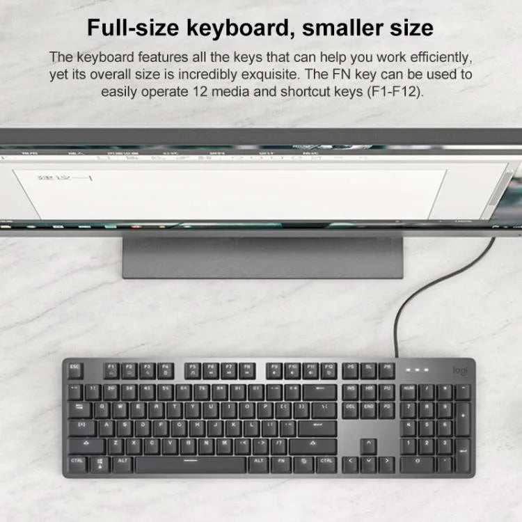 Logitech K845 Backlit Mechanical Wired Keyboard, Cable Length: 1.8m, Longhua Brown Axis, Longhua Red Axis