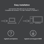 Logitech K845 Backlit Mechanical Wired Keyboard, Cable Length: 1.8m, Longhua Brown Axis, Longhua Red Axis