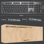 Logitech K845 Backlit Mechanical Wired Keyboard, Cable Length: 1.8m, Longhua Brown Axis, Longhua Red Axis
