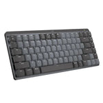 Logitech MX Mini Compact Smart Backlit Wireless Bluetooth Mechanical Keyboard, Tea Shaft, Blue Shaft