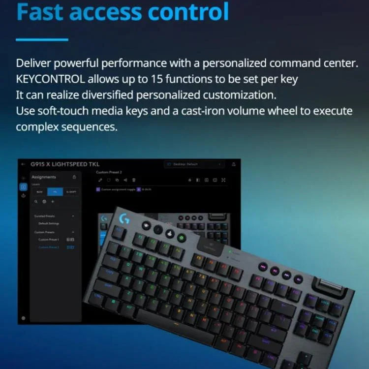Logitech G915 X LIGHTSPEED TKL Low Profile Gaming Keyboard