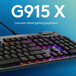 Logitech G915 X Wired Low Profile Gaming Keyboard