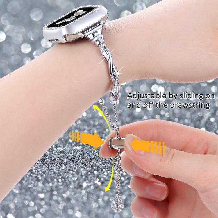 xDfind Twist Bracelet Diamond Metal Watch Band, For Apple Watch 42 / 44 / 45 / 46 / 49mm, For Apple Watch 38 / 40 / 41 / S10 42mm
