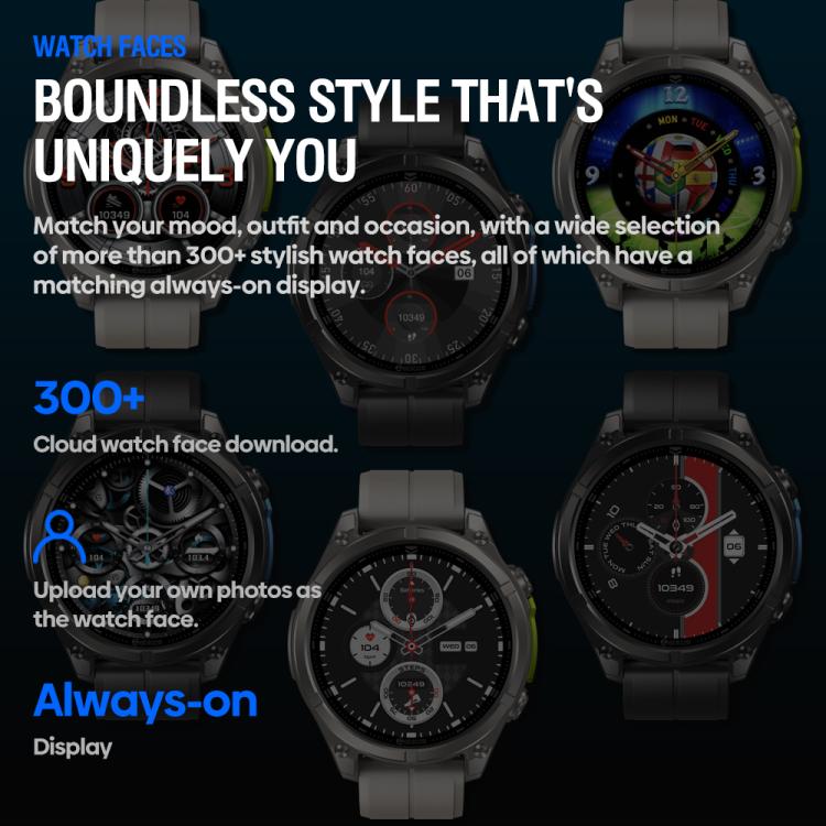 Zeblaze Vibe 8 Rugged Outdoor Smart Watch 1.43 inch Screen 5 ATM & IP69K Built-in Flashlight