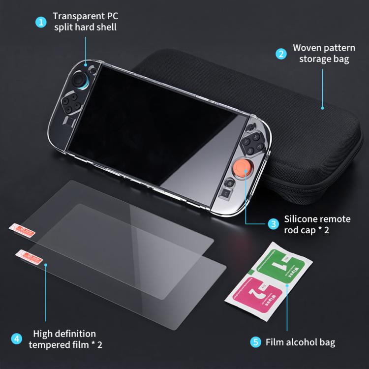 5 in 1 Handheld Game Console Storage Bag Set, For Nintendo Switch 2