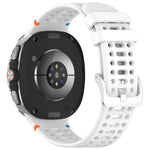 xDfind Alloy Silver Buckle Breathable Hole Silicone Watch Band, For Samsung Galaxy Watch8 / Watch8 Classic