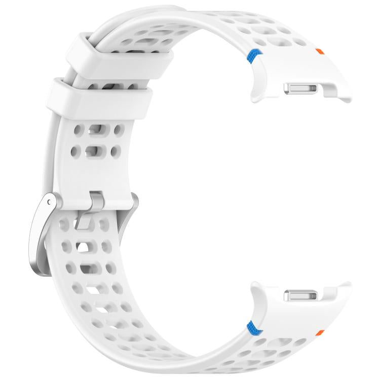 xDfind Alloy Silver Buckle Breathable Hole Silicone Watch Band, For Samsung Galaxy Watch8 / Watch8 Classic