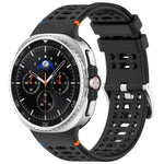 xDfind Alloy Silver Buckle Breathable Hole Silicone Watch Band, For Samsung Galaxy Watch8 / Watch8 Classic