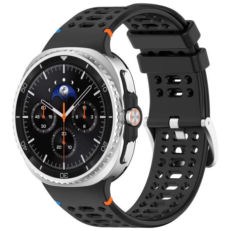 xDfind Alloy Silver Buckle Breathable Hole Silicone Watch Band, For Samsung Galaxy Watch8 / Watch8 Classic
