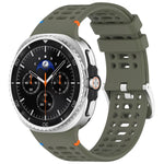 xDfind Alloy Silver Buckle Breathable Hole Silicone Watch Band, For Samsung Galaxy Watch8 / Watch8 Classic