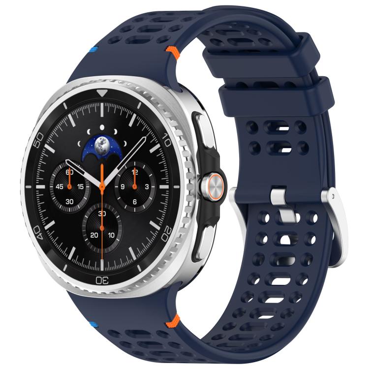 xDfind Alloy Silver Buckle Breathable Hole Silicone Watch Band, For Samsung Galaxy Watch8 / Watch8 Classic