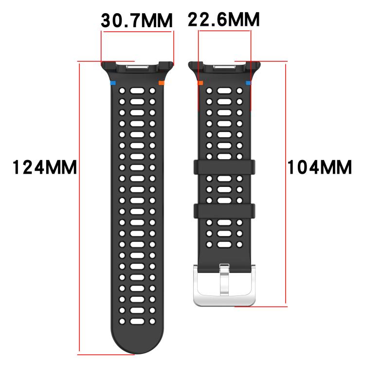 xDfind Alloy Silver Buckle Breathable Hole Silicone Watch Band, For Samsung Galaxy Watch8 / Watch8 Classic
