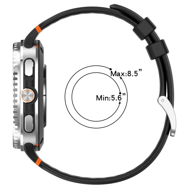 xDfind Alloy Silver Buckle Breathable Hole Silicone Watch Band, For Samsung Galaxy Watch8 / Watch8 Classic