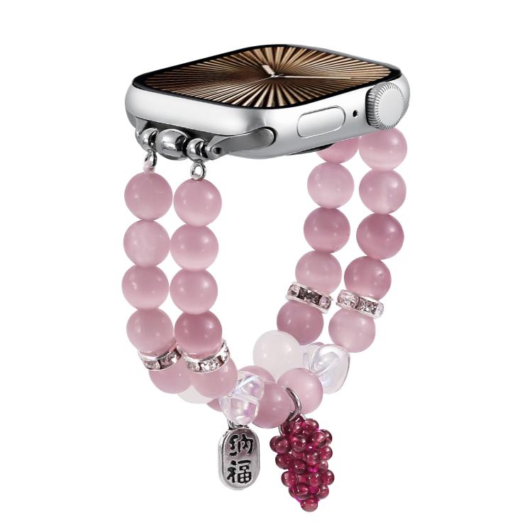 Cat Eyes Stone Beads Bracelet Watch Band, For Apple Watch 46mm / 49mm / 45mm / 44mm, For Apple Watch 42mm / 41mm / 40mm / 38mm