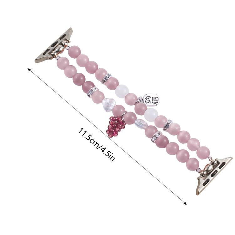 Cat Eyes Stone Beads Bracelet Watch Band, For Apple Watch 46mm / 49mm / 45mm / 44mm, For Apple Watch 42mm / 41mm / 40mm / 38mm