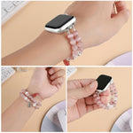 Cat Eyes Stone Beads Bracelet Watch Band, For Apple Watch 46mm / 49mm / 45mm / 44mm, For Apple Watch 42mm / 41mm / 40mm / 38mm
