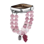 Cat Eyes Stone Beads Bracelet Watch Band, For Apple Watch 46mm / 49mm / 45mm / 44mm, For Apple Watch 42mm / 41mm / 40mm / 38mm