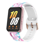 xDfind Gold Buckle Printed Silicone Watch Band, For Samsung Galaxy Fit3