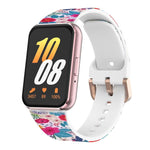 xDfind Gold Buckle Printed Silicone Watch Band, For Samsung Galaxy Fit3