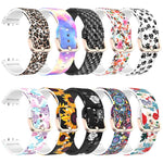 xDfind Gold Buckle Printed Silicone Watch Band, For Samsung Galaxy Fit3