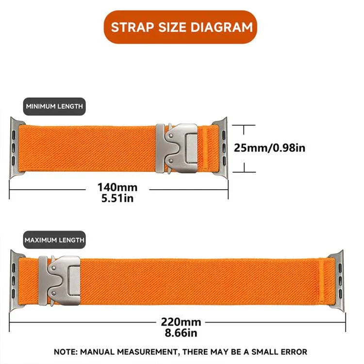 xDfind Parachute Buckle Stretch Nylon Watch Band, For Apple Watch 42 / 44 / 45 / 46 / 49mm, For Apple Watch 38 / 40 / 41 / S10 42mm