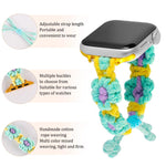 Hemp Rope Woven Flowers Drawstring Watch Band, For Apple Watch 46mm / 49mm / 45mm / 44mm, For Apple Watch 42mm / 41mm / 40mm / 38mm