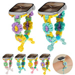 Hemp Rope Woven Flowers Drawstring Watch Band, For Apple Watch 46mm / 49mm / 45mm / 44mm, For Apple Watch 42mm / 41mm / 40mm / 38mm