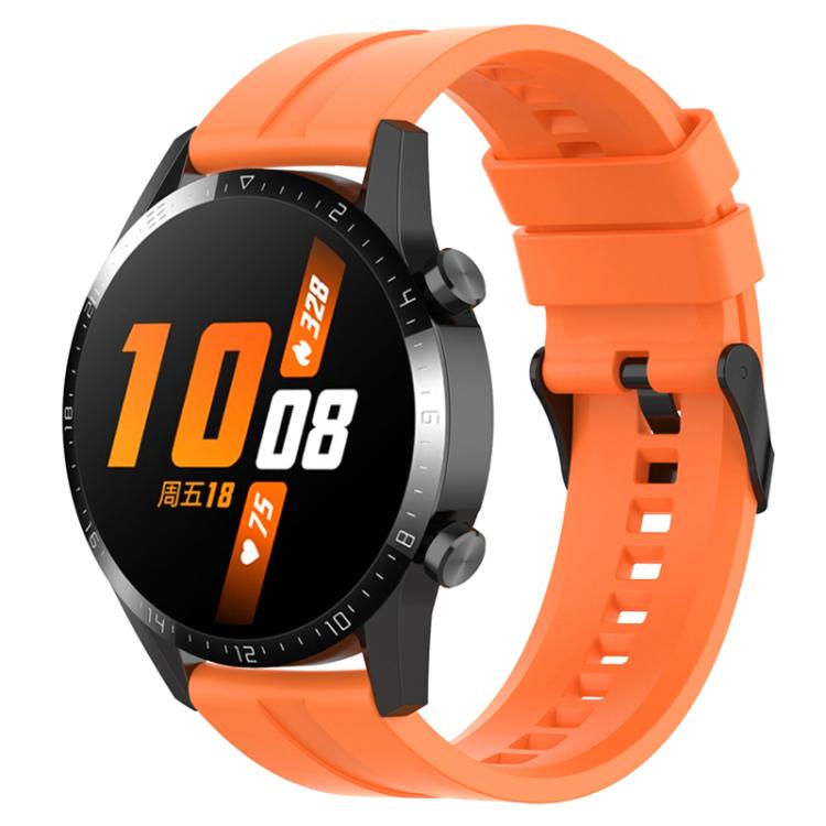 xDfind Silicone Black Buckle Watch Band, 20mm For Amazfit Active 2 / GTS4 Mini, 22mm For Huawei Watch GT5 / GT5 Pro