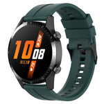 xDfind Silicone Black Buckle Watch Band, 20mm For Amazfit Active 2 / GTS4 Mini, 22mm For Huawei Watch GT5 / GT5 Pro