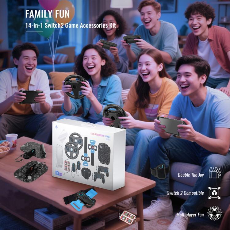 JYS NS2317 14-in-1 Sports Gaming Motion Sensor Controller Set, JYS 14 In 1