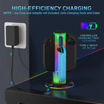 JYS NS2318 4 in 1 Game Controller Charging Dock with RGB Light, For Nintendo Switch 1 / 2, JYS-NS2318