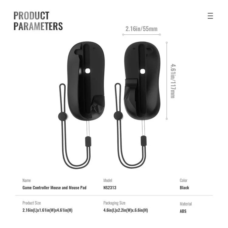 JYS NS2313 Left & Right Controller Mouse + Pad Joy-Con Adapter Stand, JYS-NS2313
