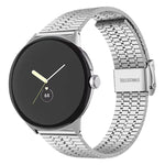 xDfind Seven Beads Buckle Stainless Steel Watch Band, For Google Pixel Watch 4 / Watch 3 45mm, For Google Pixel Watch 4 / 3 / 2 / 1 41mm