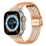 xDfind Seven Beads Buckle Stainless Steel Watch Band, For Apple Watch 42 / 44 / 45 / 46 / 49mm, For Apple Watch 38 / 40 / 41 / S10 42mm